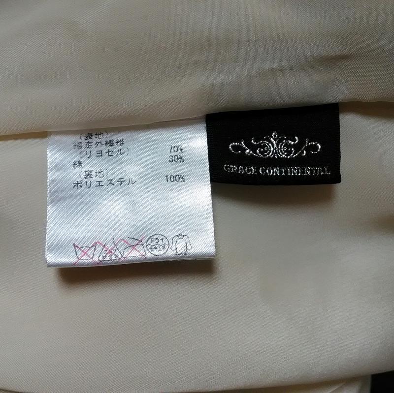 グレースコンチネンタル GRACE CONTINENTAL ワンピース ひざ丈スカート 36 無地 黒 / ブラック / X ベージュ / ベージュ / X 茶 / ブラウン / レディース USED 古着 中古 10016557