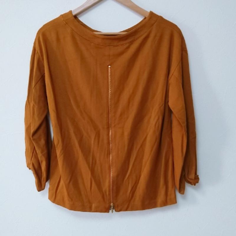 エンネア Ennea カットソー 長袖 38 無地 茶 / ブラウン / X ベージュ / ベージュ / レディース USED 古着 中古 10016573