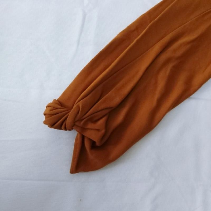 エンネア Ennea カットソー 長袖 38 無地 茶 / ブラウン / X ベージュ / ベージュ / レディース USED 古着 中古 10016573