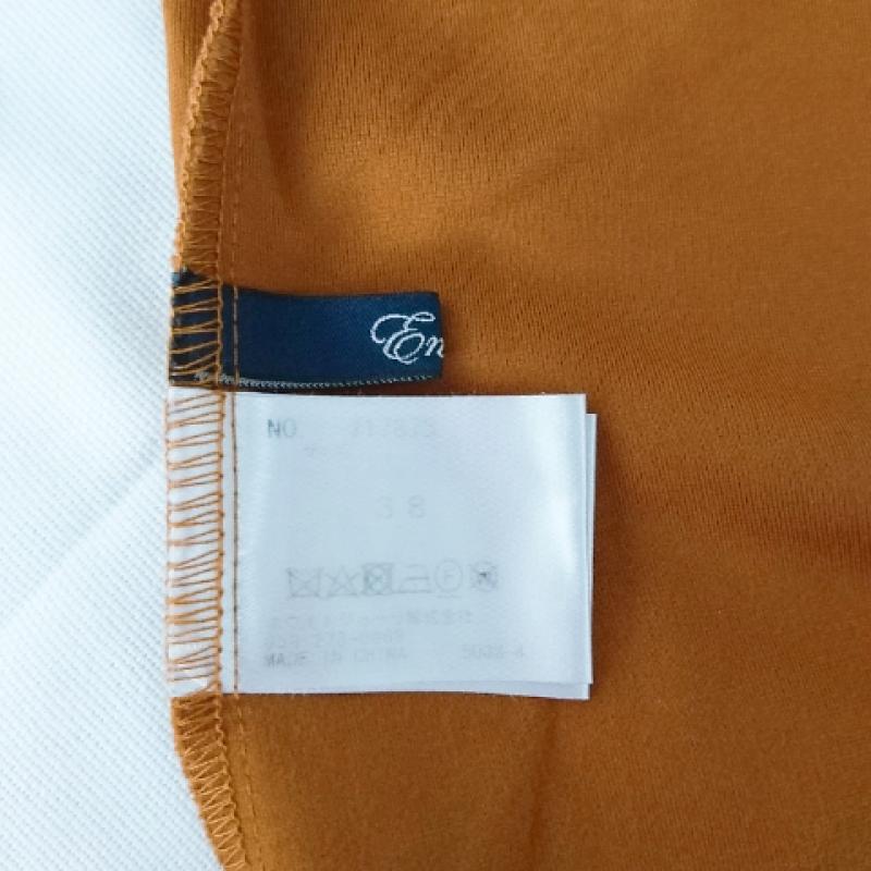 エンネア Ennea カットソー 長袖 38 無地 茶 / ブラウン / X ベージュ / ベージュ / レディース USED 古着 中古 10016573