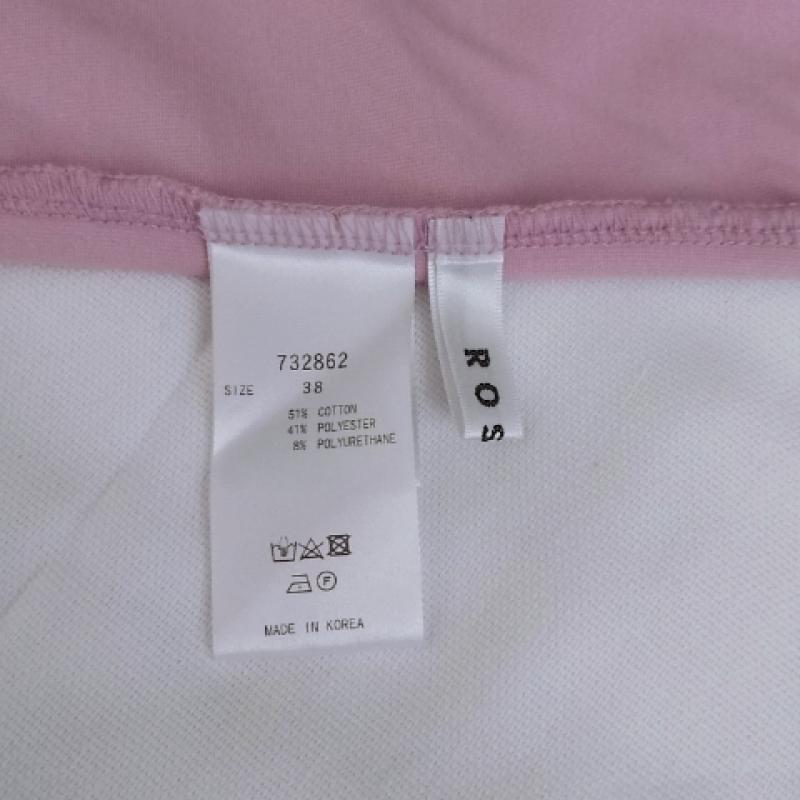 ロージー ROSIEE カットソー 半袖 38 無地 桃 / ピンク /  レディース USED 古着 中古 10016578