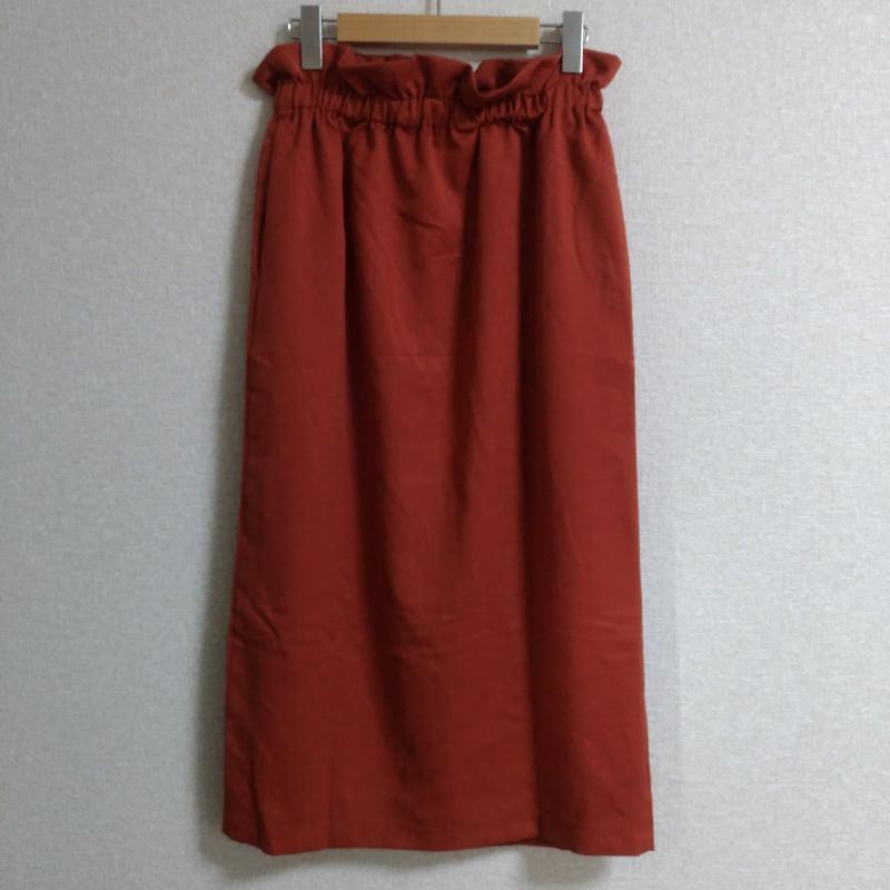 アルマデザイン Alma Design スカート ロングスカート L 無地 橙 / オレンジ / レディース USED 古着 中古 10016628
