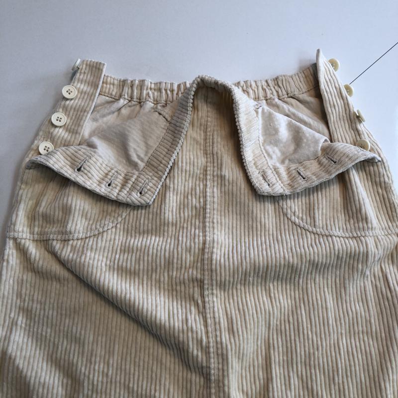 ダブルクローゼット w closet スカート ひざ丈スカート コーデュロイ FREE 無地 ベージュ / ベージュ / レディース USED 古着 中古 10016658