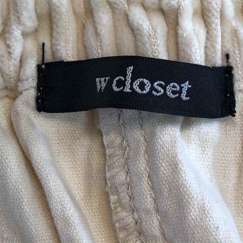 ダブルクローゼット w closet スカート ひざ丈スカート コーデュロイ FREE 無地 ベージュ / ベージュ / レディース USED 古着 中古 10016658