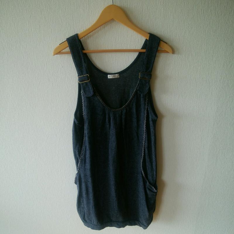 アクシーズファム axes femme ワンピース ミニスカート M ストライプ 紺 / ネイビー / レディース USED 古着 中古 10016714