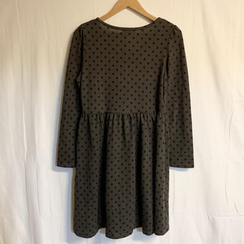 ダブルクローゼット w closet ワンピース ひざ丈スカート FREE ドット 灰 / グレー / X 黒 / ブラック / レディース USED 古着 中古 10016755