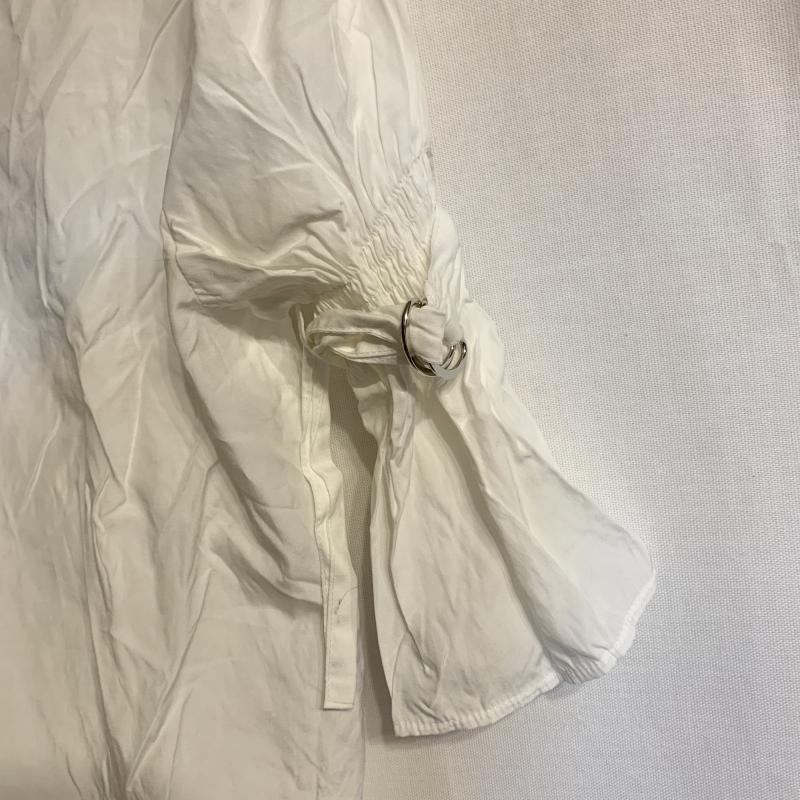 ジーナシス JEANASIS シャツ、ブラウス 七分袖 FREE 無地 白 / ホワイト / レディース USED 古着 中古 10016788