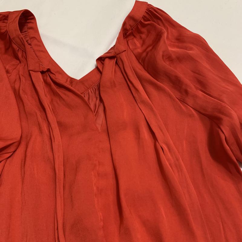 グリーンデイル ガーネット GREENDALE GARNET シャツ、ブラウス 七分袖 S 無地 赤 / レッド / レディース USED 古着 中古 10016793