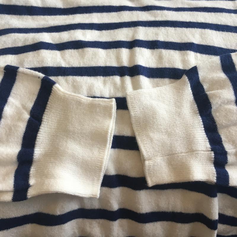 アズールバイマウジー AZUL BY MOUSSY カットソー 長袖 L ボーダー柄 X 総柄 白 / ホワイト / X 青 / ブルー / レディース USED 古着 中古 10016861