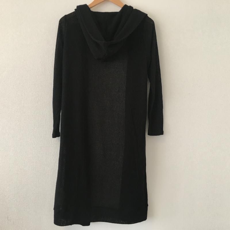 マウジー MOUSSY コート コート一般 フード付きニットガウン FREE 無地 黒 / ブラック / レディース USED 古着 中古 10016872