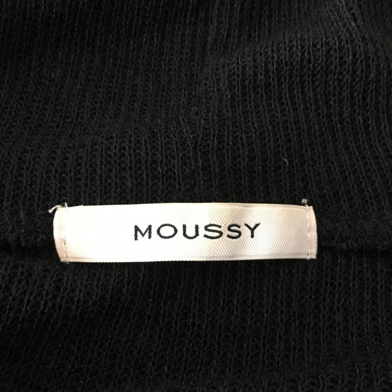マウジー MOUSSY コート コート一般 フード付きニットガウン FREE 無地 黒 / ブラック / レディース USED 古着 中古 10016872
