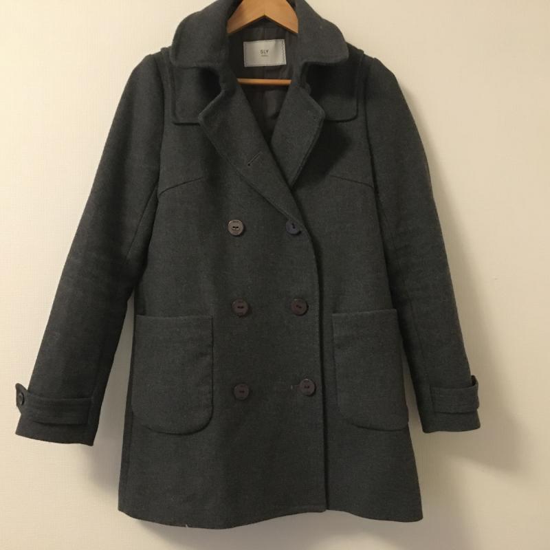 スライ SLY コート ピーコート 1 無地 灰 / グレー / レディース USED 古着 中古 10016881