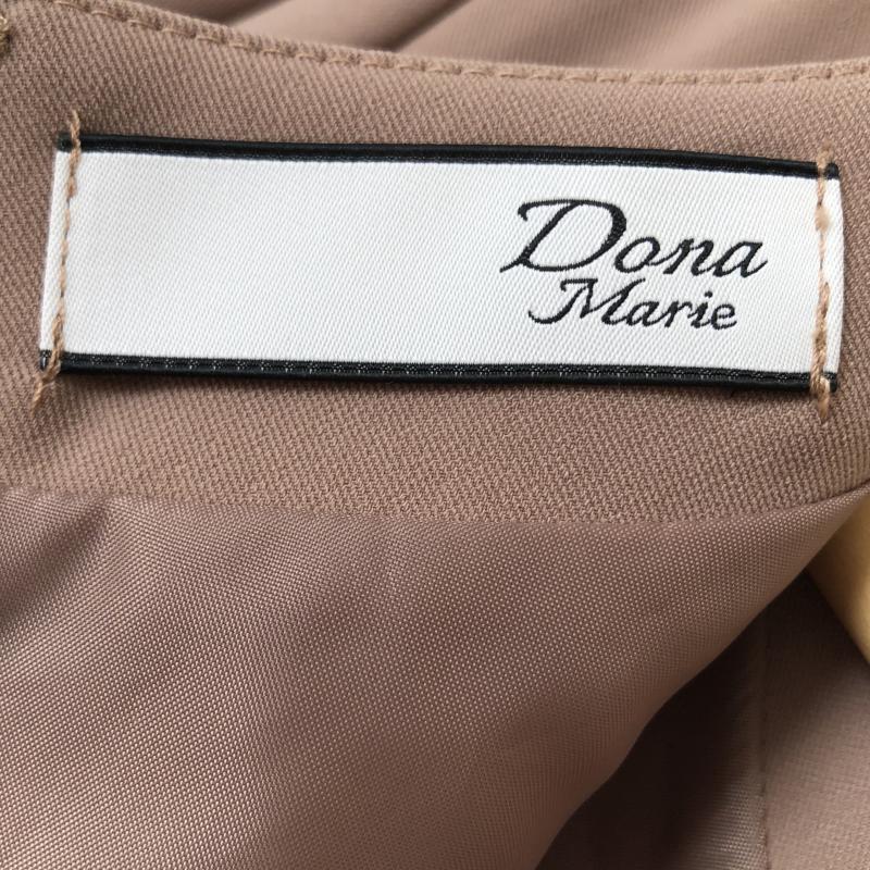 ドナマリー DONA MARIE ワンピース ひざ丈スカート 38 無地 ベージュ / ベージュ /  レディース USED 古着 中古 10017133