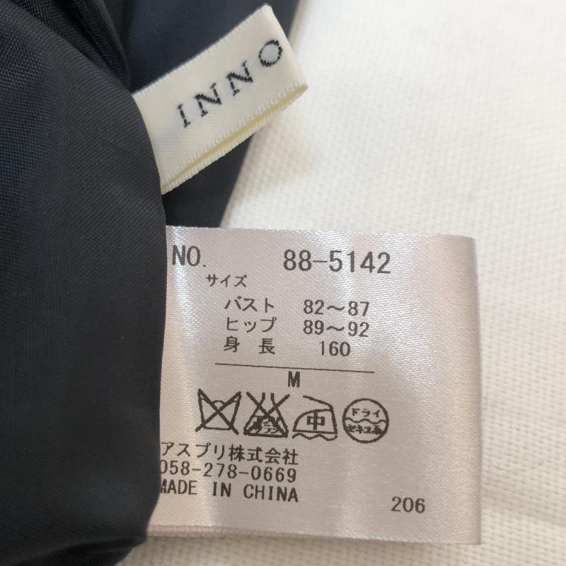 イノウェーブ innowave ワンピース ひざ丈スカート M ストライプ X ボーダー柄 えんじ / ワインレッド / X 黒 / ブラック / レディース USED 古着 中古 10017134