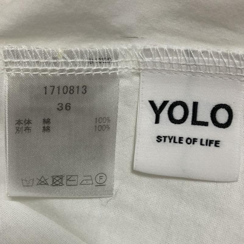 ヨーロ YOLO カットソー 半袖 36 無地 白 / ホワイト / レディース USED 古着 中古 10017141
