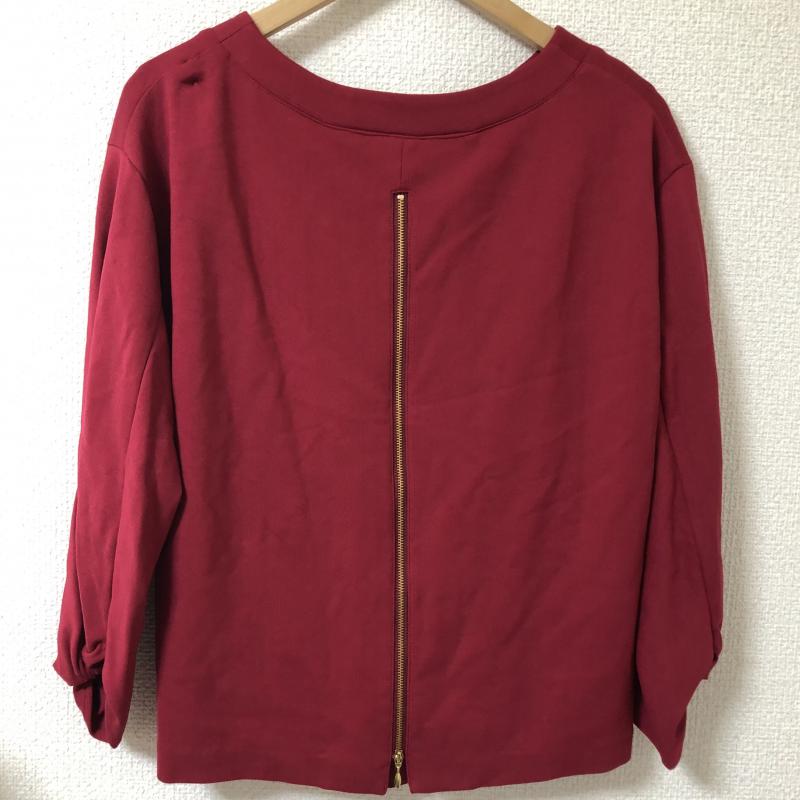 エンネア Ennea カットソー 長袖 36 無地 えんじ / ワインレッド / レディース USED 古着 中古 10017174