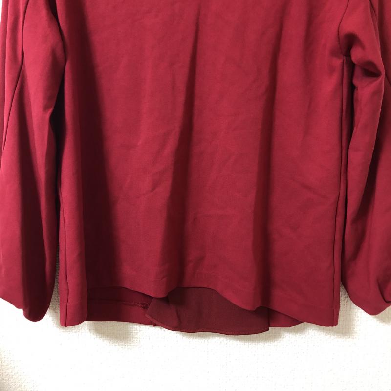 エンネア Ennea カットソー 長袖 36 無地 えんじ / ワインレッド / レディース USED 古着 中古 10017174