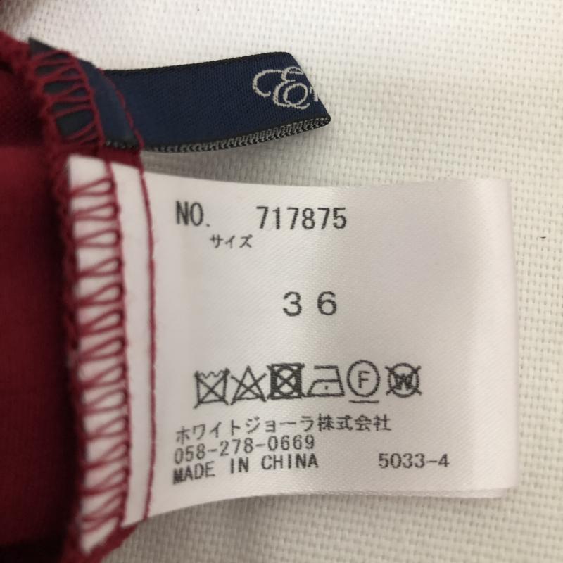 エンネア Ennea カットソー 長袖 36 無地 えんじ / ワインレッド / レディース USED 古着 中古 10017174