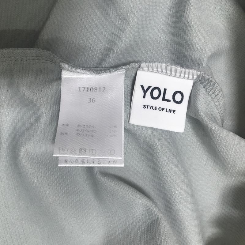 ヨーロ YOLO カットソー 半袖 36 無地 カーキ / カーキ / X 白 / ホワイト / レディース USED 古着 中古 10017194