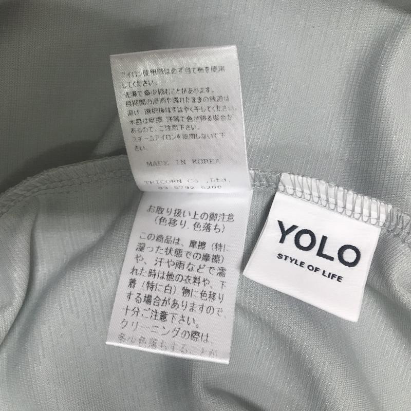 ヨーロ YOLO カットソー 半袖 36 無地 カーキ / カーキ / X 白 / ホワイト / レディース USED 古着 中古 10017194