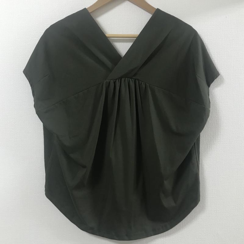 ロージー ROSIEE カットソー 半袖 36 無地 カーキ / カーキ / レディース USED 古着 中古 10017201