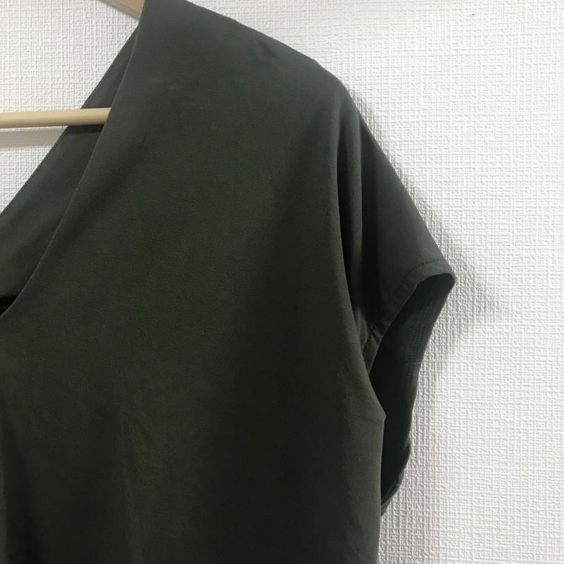 ロージー ROSIEE カットソー 半袖 36 無地 カーキ / カーキ / レディース USED 古着 中古 10017201
