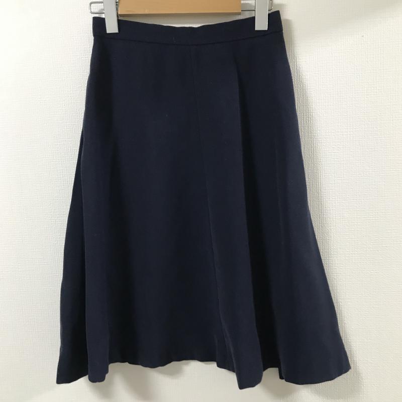 エンネア Ennea スカート ひざ丈スカート 38 無地 紺 / ネイビー / レディース USED 古着 中古 10017219