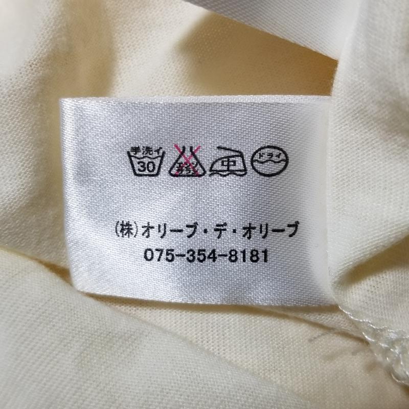 オリーブデオリーブ OLIVE des OLIVE カットソー 長袖 無地 X 花柄 白 / ホワイト / レディース USED 古着 中古 10017250