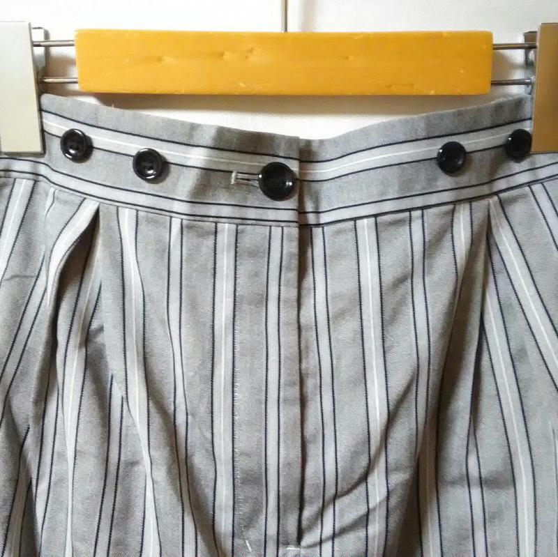 パラティッシ Paratiisi パンツ サルエルパンツ FREE ストライプ 灰 / グレー / X 黒 / ブラック / X 白 / ホワイト / レディース USED 古着 中古 10017338