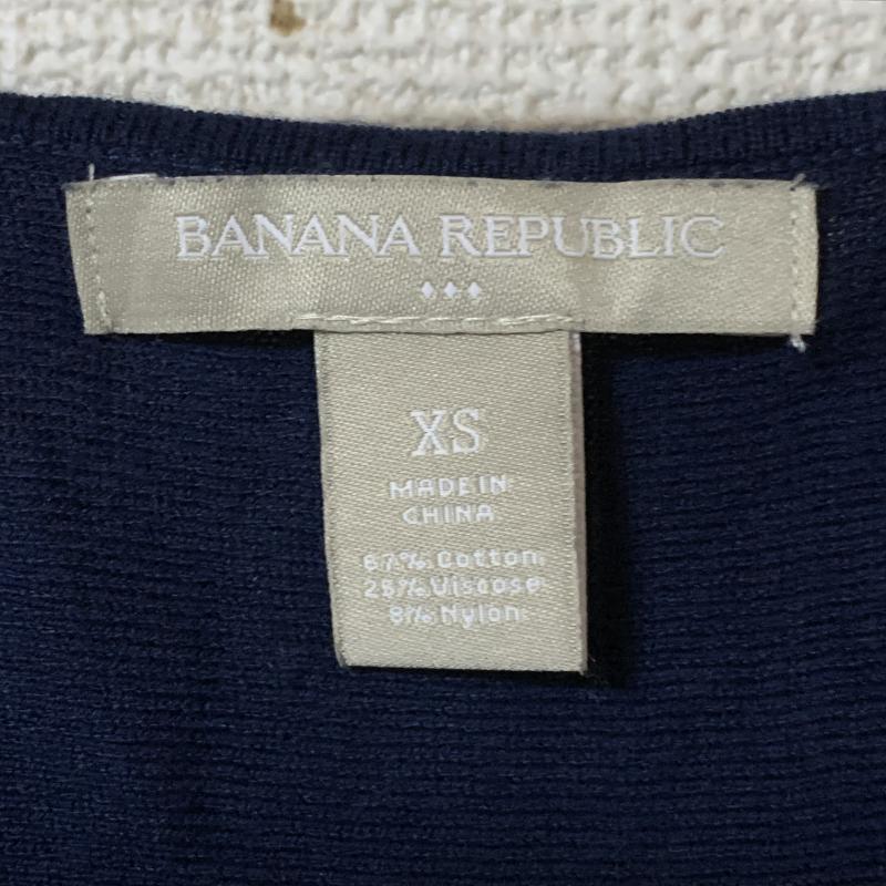バナナリパブリック BANANA REPUBLIC カットソー 七分袖 XS 無地 紺 / ネイビー / レディース USED 古着 中古 10017356