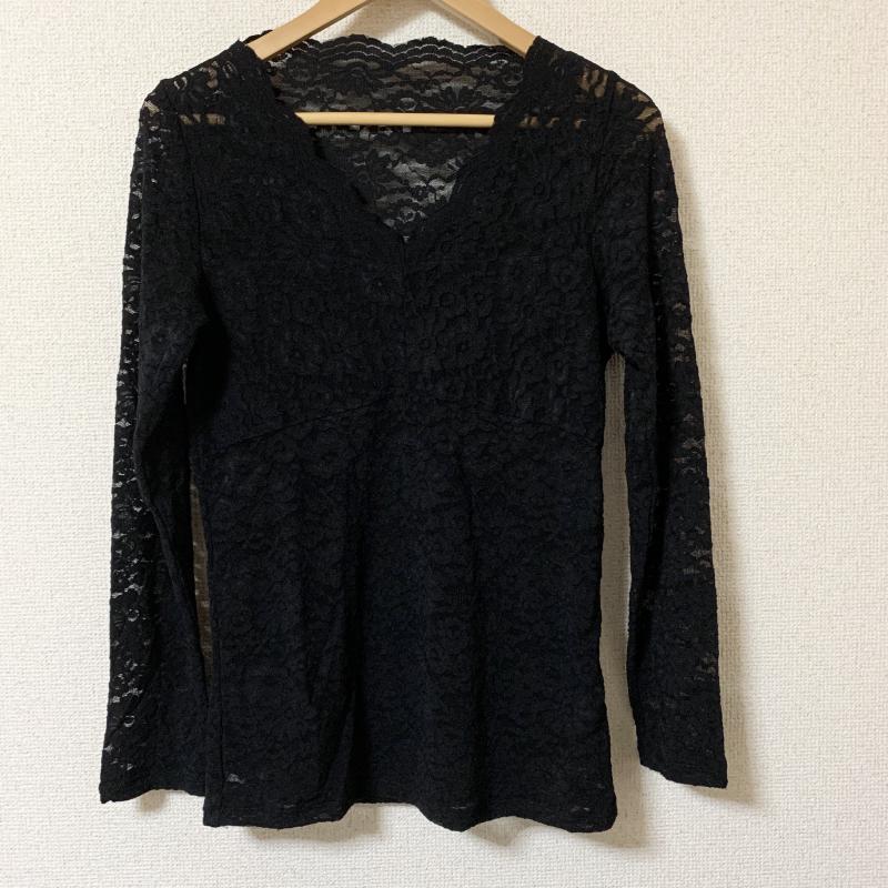 ビス ViS カットソー 長袖 FREE 花柄 黒 / ブラック / レディース USED 古着 中古 10017370