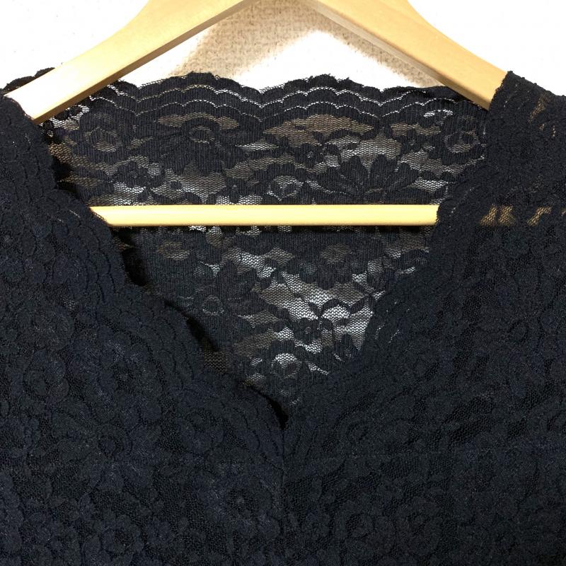 ビス ViS カットソー 長袖 FREE 花柄 黒 / ブラック / レディース USED 古着 中古 10017370