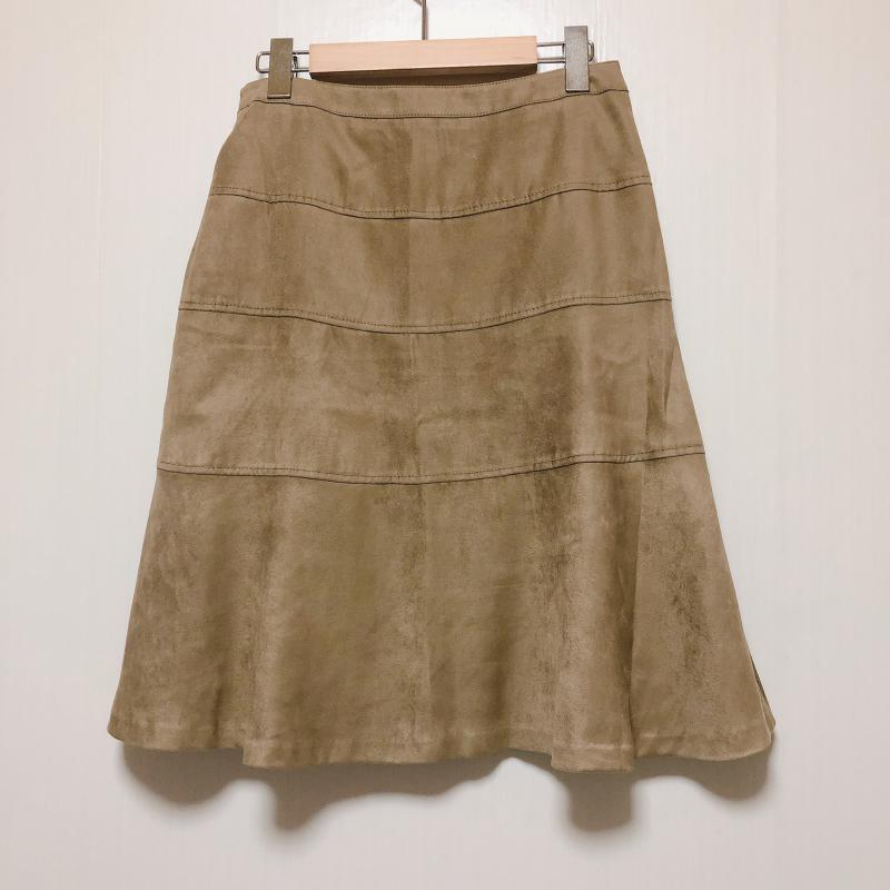 ニジュウサンク 23区 スカート ひざ丈スカート 38 無地 茶 / ブラウン /  レディース USED 古着 中古 10017386