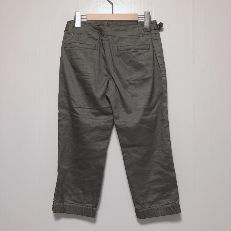 ニジュウサンク 23区 パンツ スラックス リネン混/カプリ丈 36 無地 茶 / ブラウン / レディース USED 古着 中古 10017411