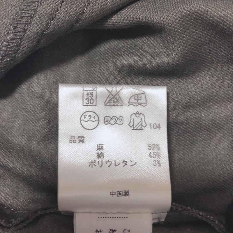 ニジュウサンク 23区 パンツ スラックス リネン混/カプリ丈 36 無地 茶 / ブラウン / レディース USED 古着 中古 10017411