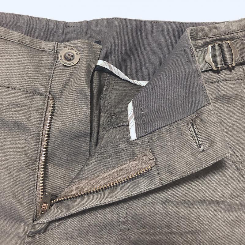 ニジュウサンク 23区 パンツ スラックス リネン混/カプリ丈 36 無地 茶 / ブラウン / レディース USED 古着 中古 10017411