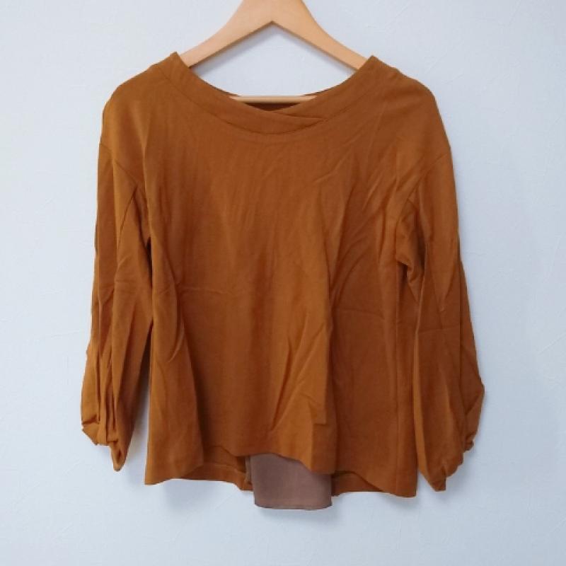 エンネア Ennea カットソー 長袖 36 無地 茶 / ブラウン / X ベージュ / ベージュ / レディース USED 古着 中古 10017417
