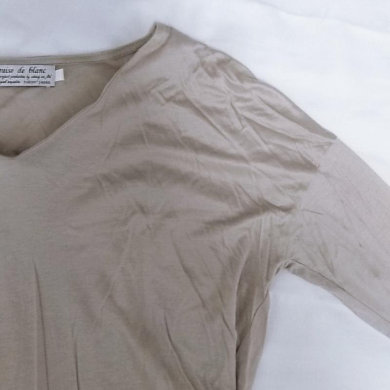 マルキスデブラン Marquise de blanc カットソー 長袖 38 無地 灰 / グレー / レディース USED 古着 中古 10017442