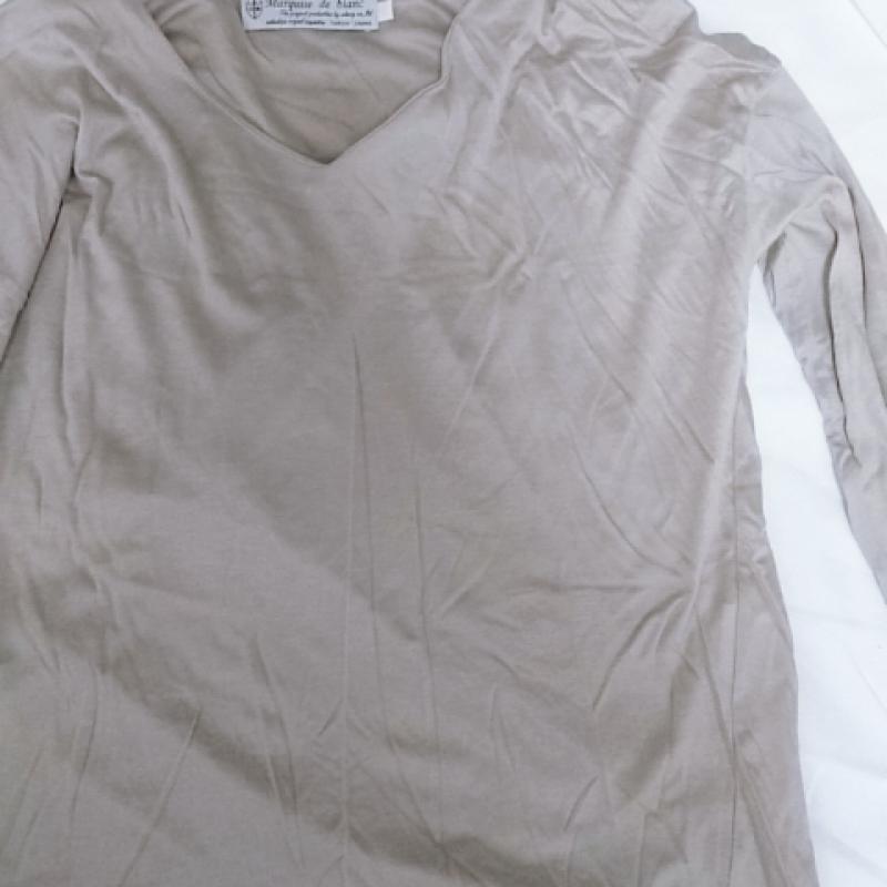 マルキスデブラン Marquise de blanc カットソー 長袖 38 無地 灰 / グレー / レディース USED 古着 中古 10017442