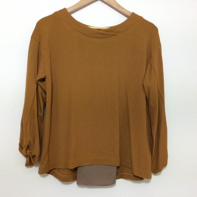エンネア Ennea カットソー 七分袖 無地 茶 / ブラウン / レディース USED 古着 中古 10017470