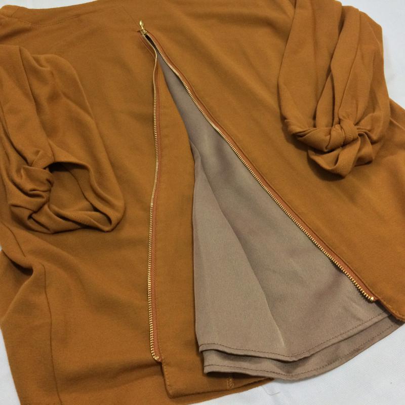 エンネア Ennea カットソー 七分袖 無地 茶 / ブラウン / レディース USED 古着 中古 10017470