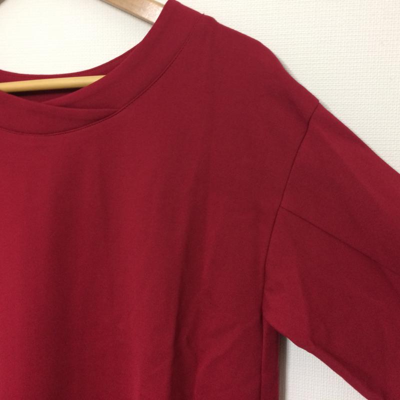 エンネア Ennea カットソー 七分袖 38 無地 えんじ / ワインレッド / レディース USED 古着 中古 10017492