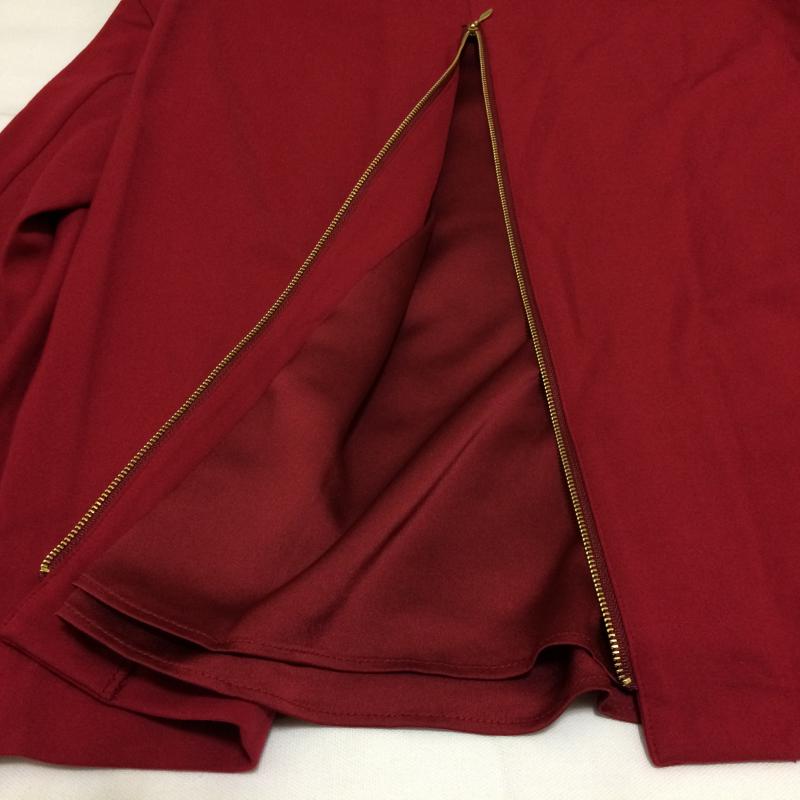 エンネア Ennea カットソー 七分袖 38 無地 えんじ / ワインレッド / レディース USED 古着 中古 10017492