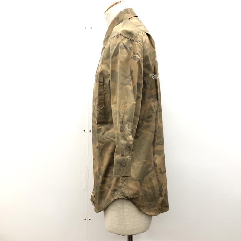 アイテムズ アーバンリサーチ ITEMS URBAN RESEARCH シャツ、ブラウス 七分袖 カモフラ タグ付 バックプリント 38 総柄 X カモフラージュ柄・迷彩 メンズ USED 古着 中古 10017542
