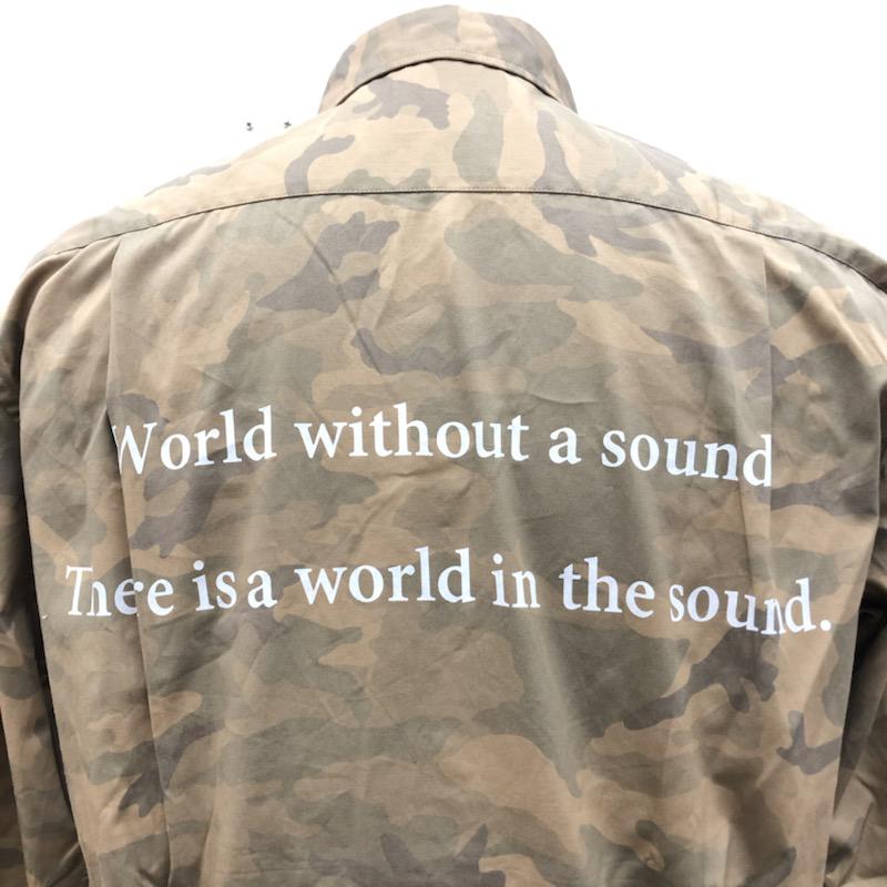 アイテムズ アーバンリサーチ ITEMS URBAN RESEARCH シャツ、ブラウス 七分袖 カモフラ タグ付 バックプリント 38 総柄 X カモフラージュ柄・迷彩 メンズ USED 古着 中古 10017542