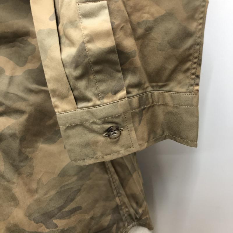 アイテムズ アーバンリサーチ ITEMS URBAN RESEARCH シャツ、ブラウス 七分袖 カモフラ タグ付 バックプリント 38 総柄 X カモフラージュ柄・迷彩 メンズ USED 古着 中古 10017542