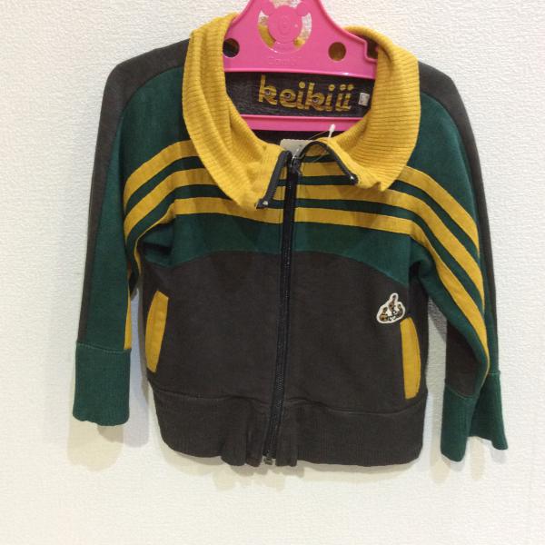 ケイキィー Keikiii パーカー キッズ ジャージ パーカー 95-100 2 緑 / グリーン / X 黄 / イエロー / メンズ USED 古着 中古 10018366