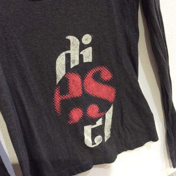 ディーゼル DIESEL Tシャツ ロンT カットソー XS 無地 灰 / グレー / レディース USED 古着 中古 10018406