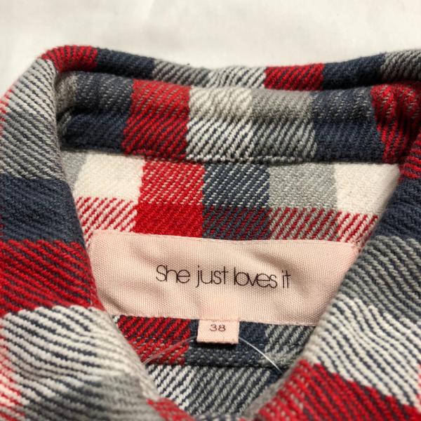 シー ジャスト ラブズ イット She just loves it シャツ、ブラウス 長袖シャツ 38 チェック マルチカラー / マルチカラー / レディース USED 古着 中古 10018502