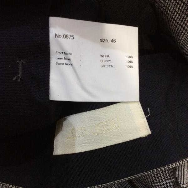 ネオンサイン NEON SIGN パンツ 17AW MODERATE SLACKS 46 46 チェック メンズ USED 古着 中古 10018589